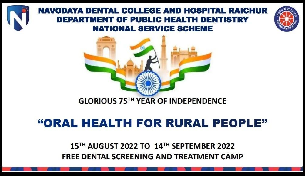 Oral Health For Rural People on 75th year of Indian Independence