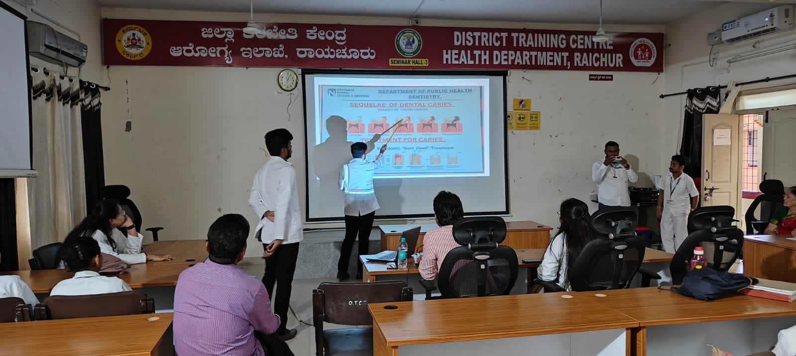 Oral hygiene awareness and Screening Camp at District Training Centre –DHO office