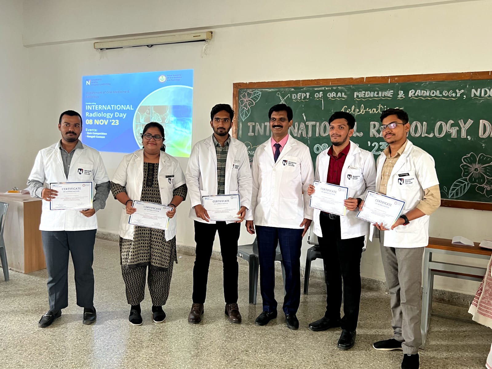 International Radiology Day celebrated, quiz & Rangoli Competition were held