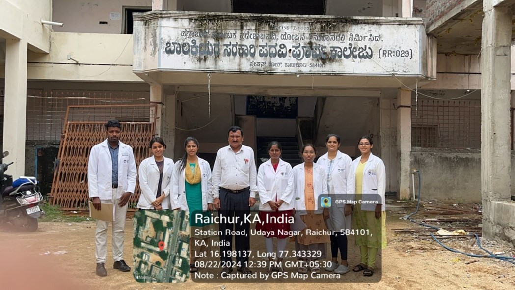 Oral Screening Camp at GOVERNMENT GIRLS COLLEGE, Raichur.