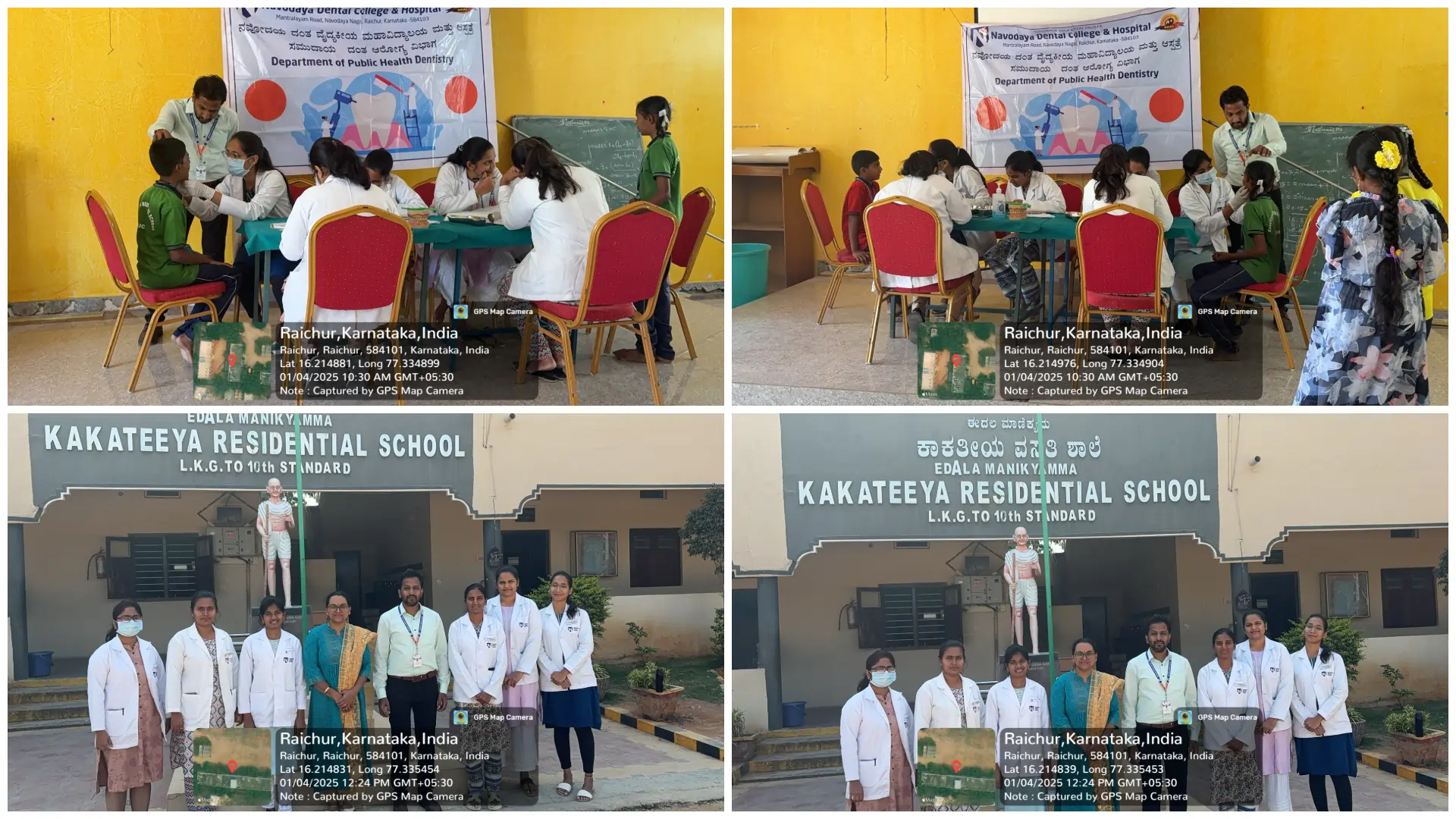 THE CAMP WAS CONDUCTED ON 4 Jan 2025 at Kakateeya residential school,RAICHUR